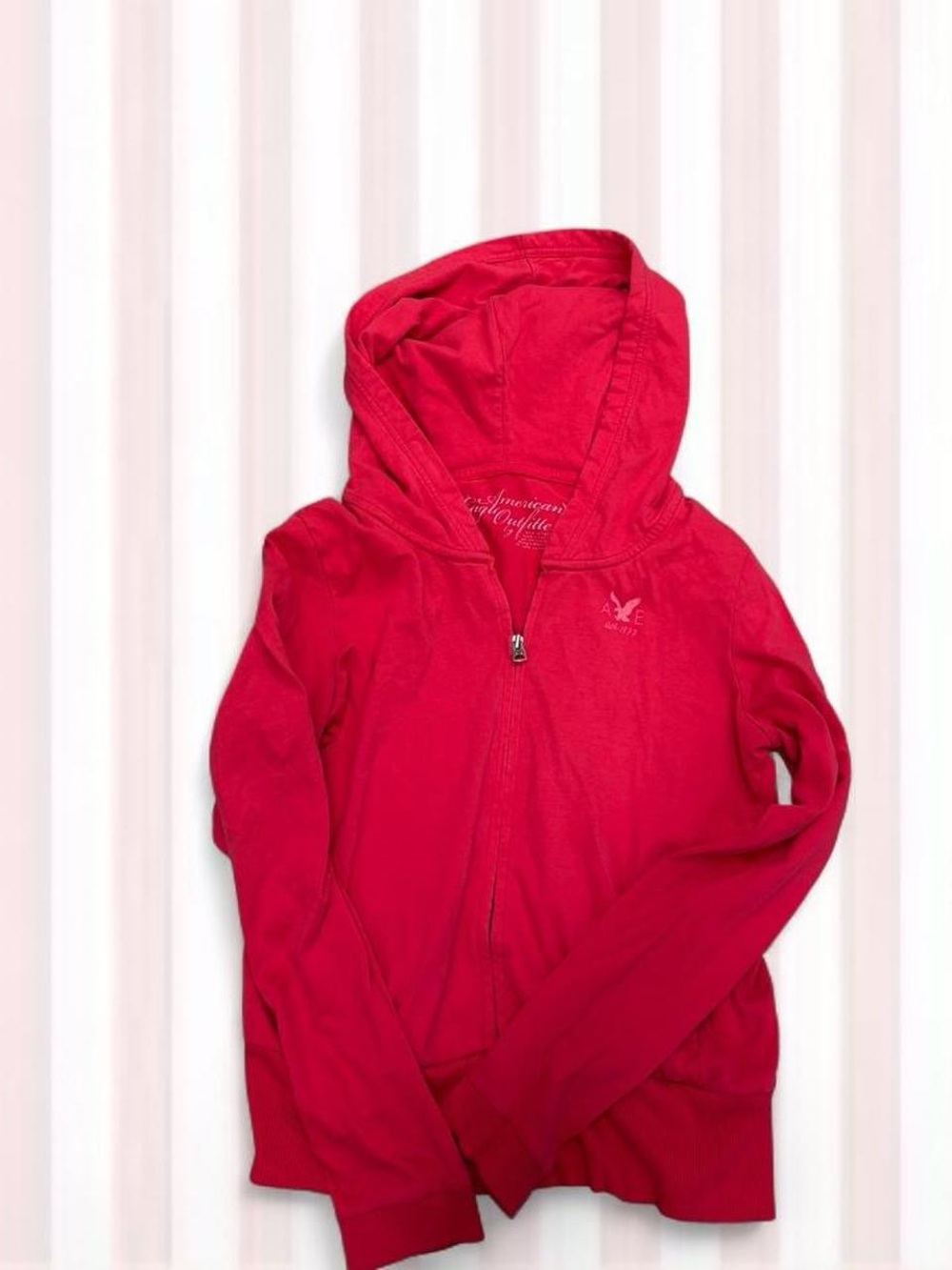 American Eagle Outfitters Bright Red Zip Hoodie